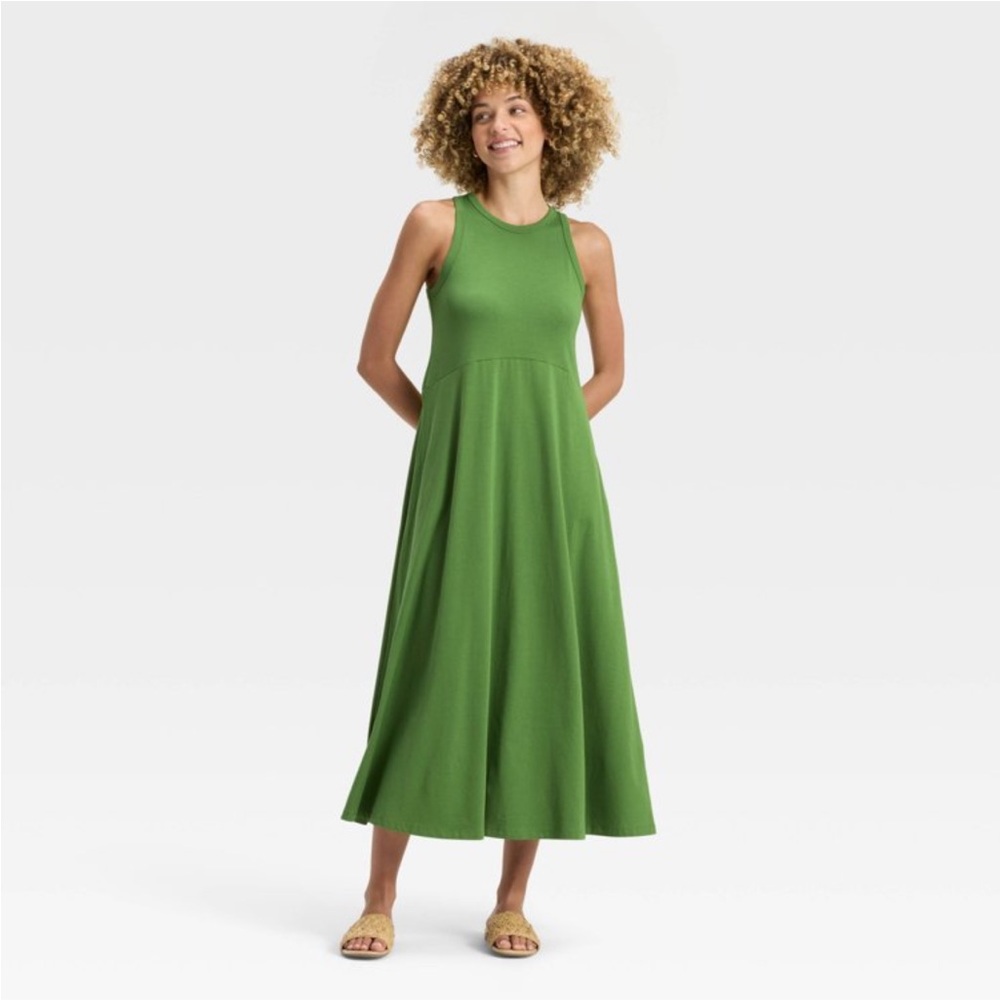 A New Day Green knit maxi dress nwt size small